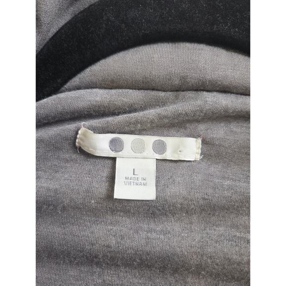 Three Dots Quilted Knit Cozy Jacket Gray Large - Picture 7 of 8